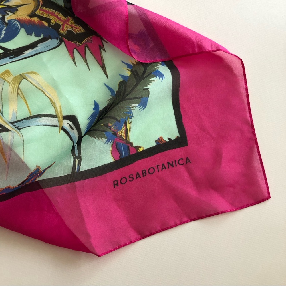Vintage Rosabotanica Balenciaga Silk Scarf: Made in Italy - Picture 3 of 11